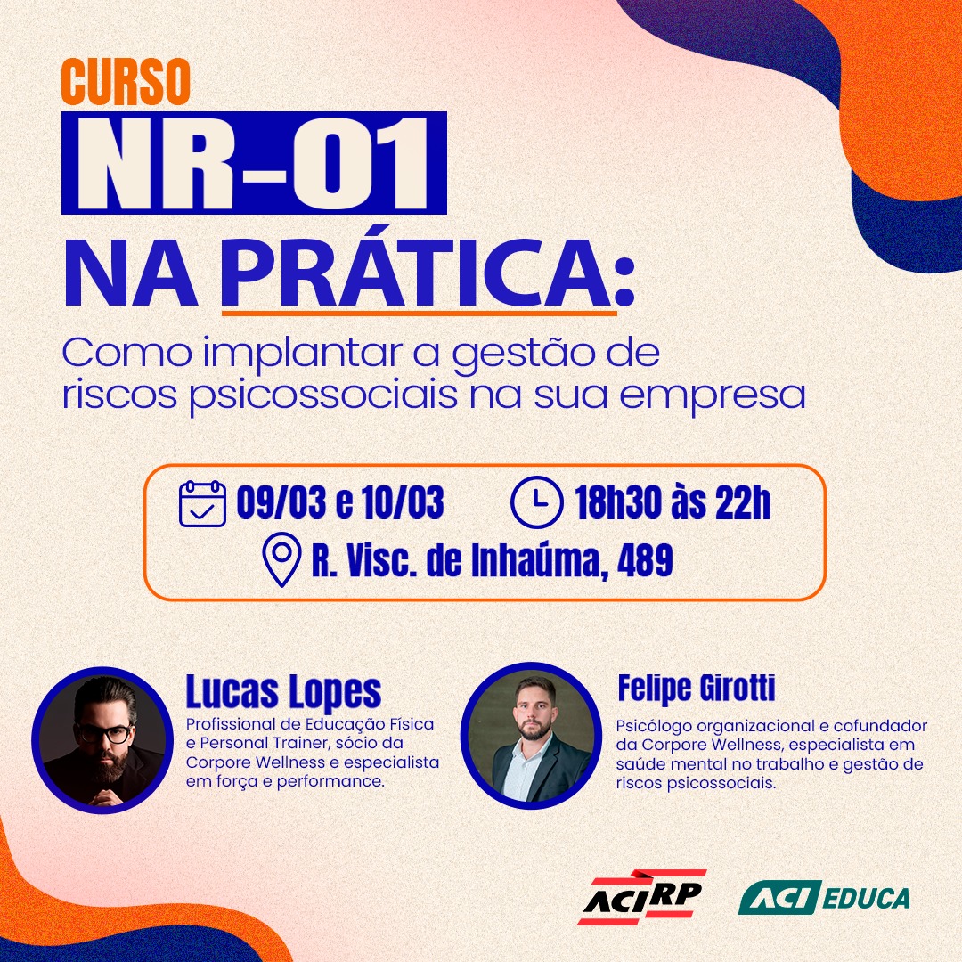 CURSO- NR-01 E RISCOS PSICOSSOCIAIS