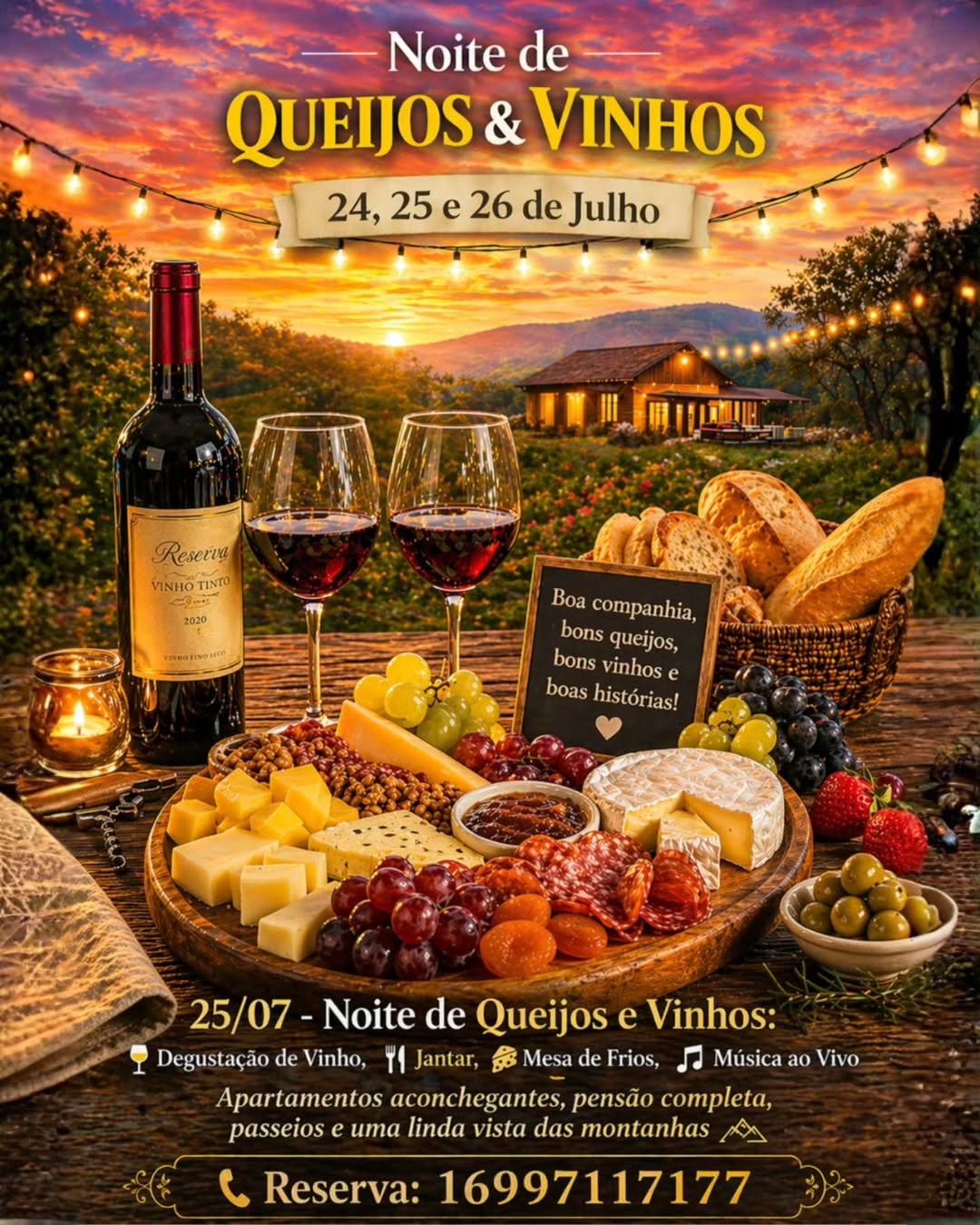 Noite de Queijos & Vinhos