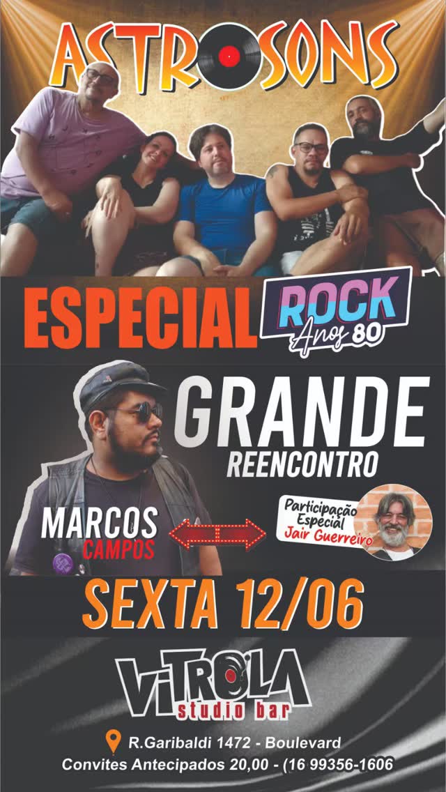  GRANDE REENCONTRO NO VITROLA STUDIO BAR!