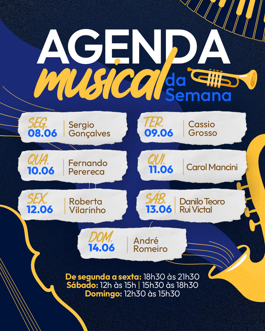 Agenda Musical do Novo Mercadão 