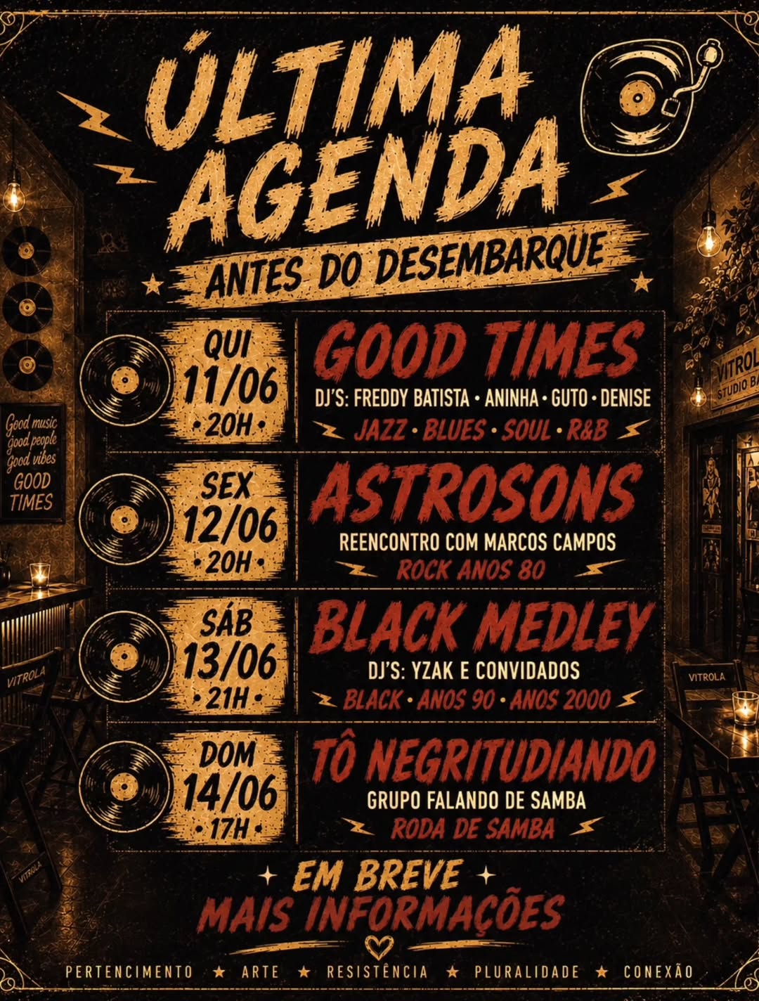 Agenda Vitrola Studio Bar