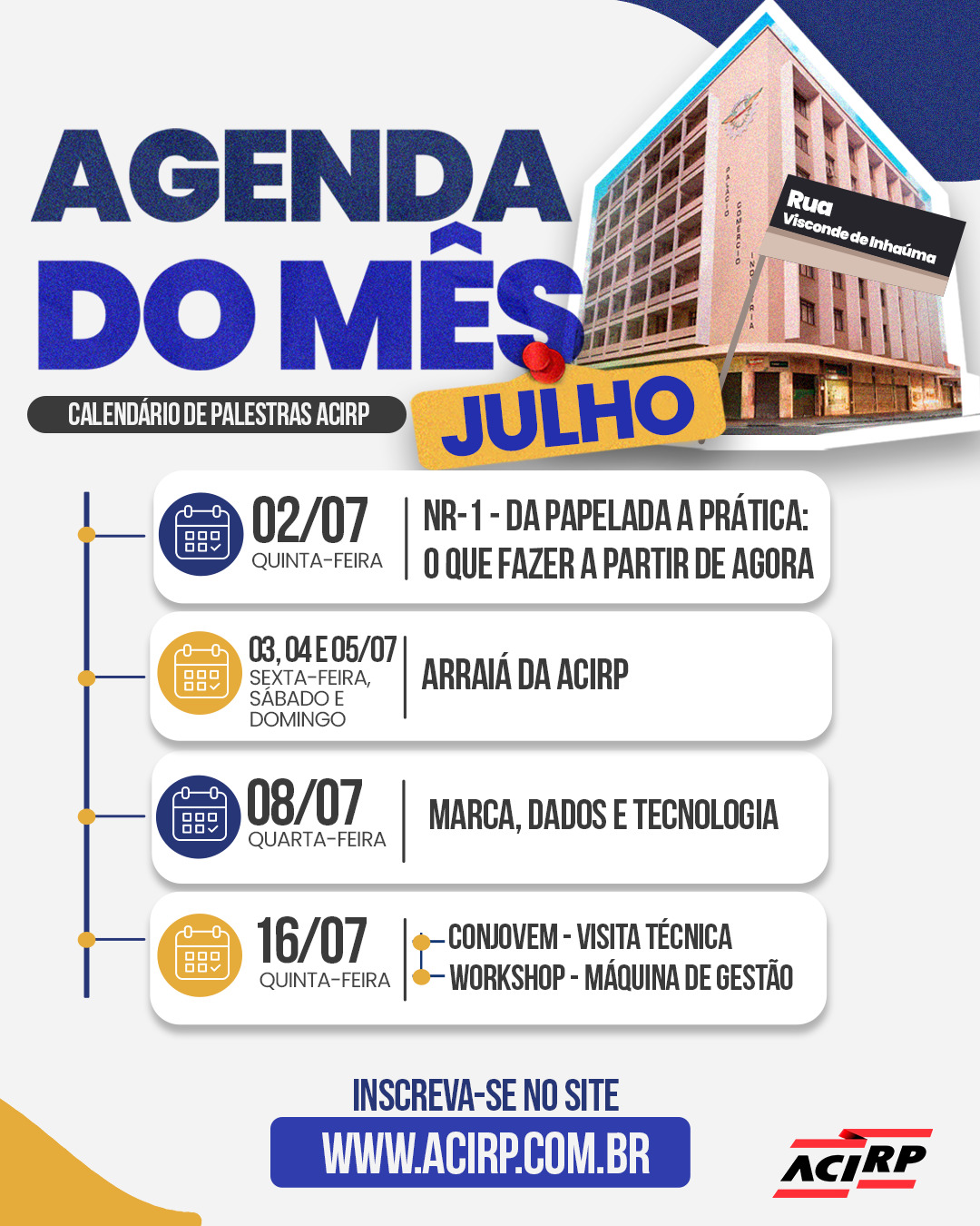 Agenda do Mês: ACIRP
