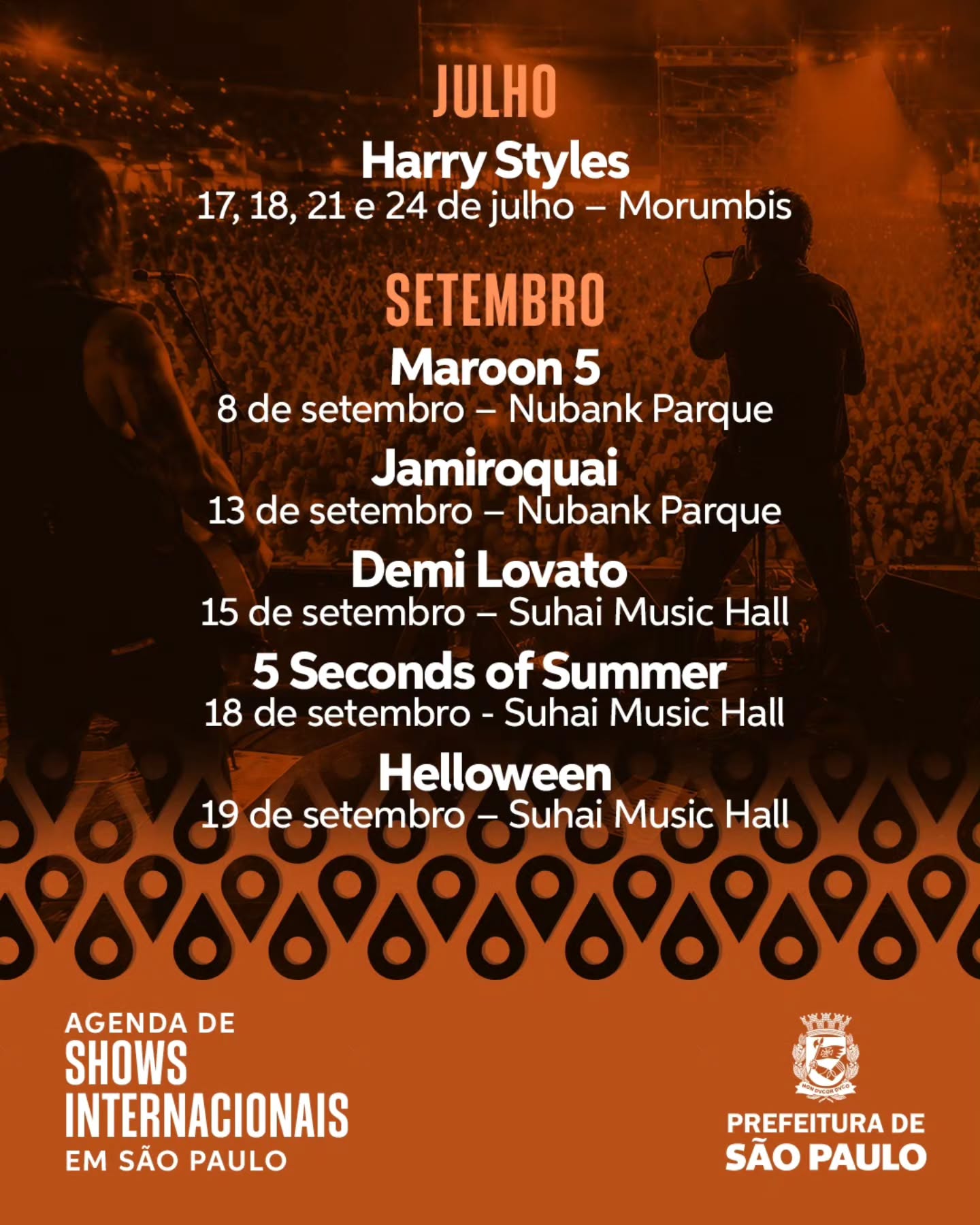 Agenda de Shows Internacionais 