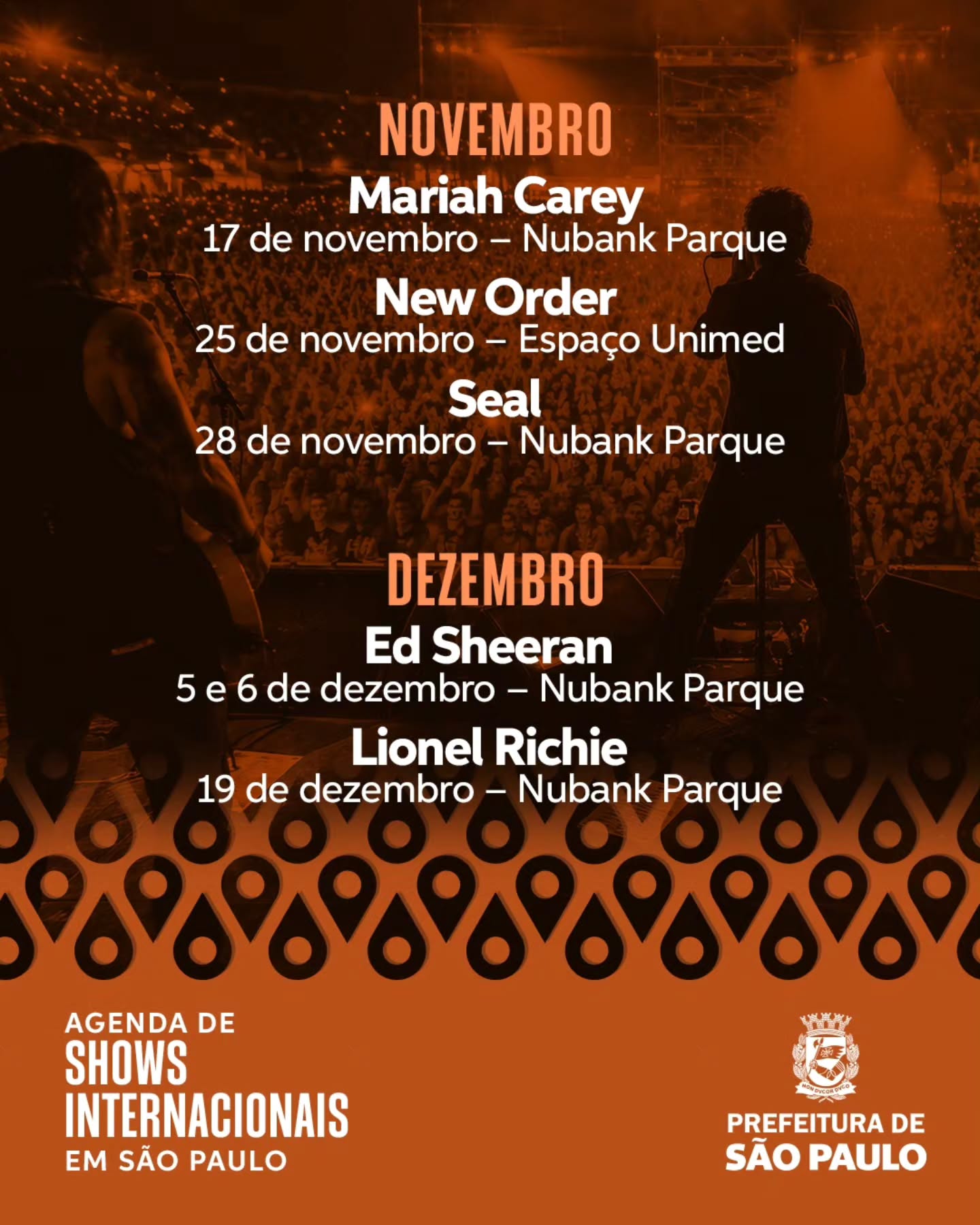 Agenda de Shows Internacionais