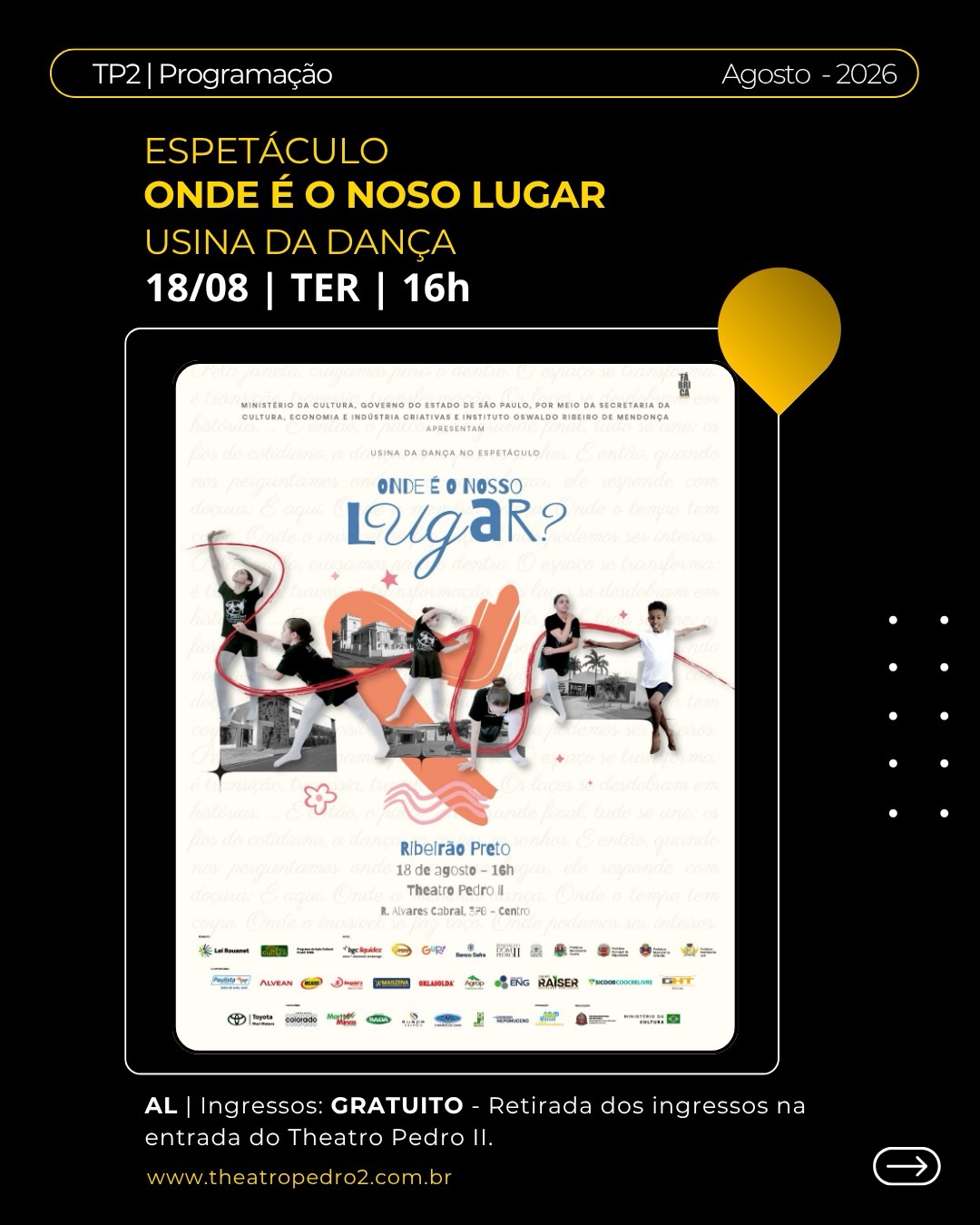 Espetáculo: Onde é nosso lugar? (Gratuito)